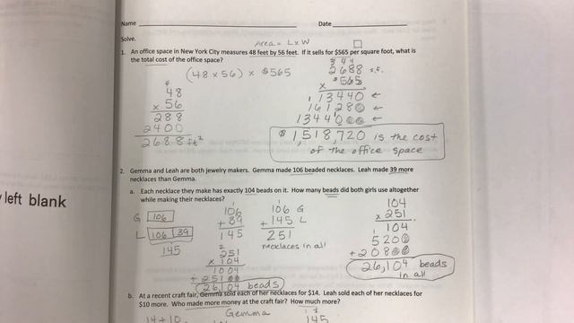 Eureka math grade 5 module 2 lesson 9