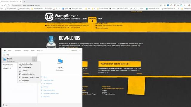 Lesson1-:how to download wamp server for php from internet in local pc смотреть онлайн