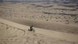 Motorcycle in the desert