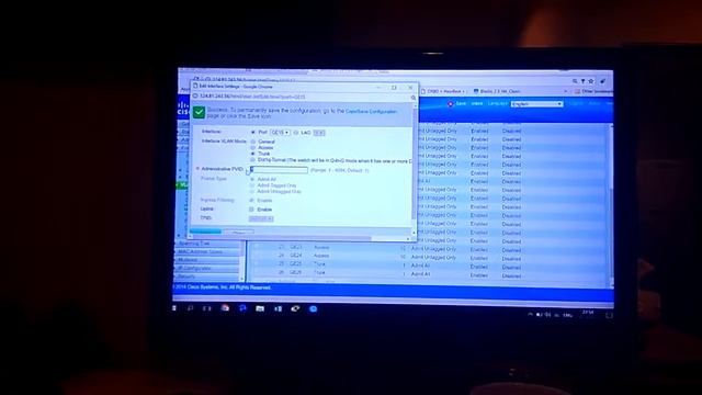 setting VLAN mode Trunk and Access Switch Manage Cisco sg220-26 26port смотреть онлайн