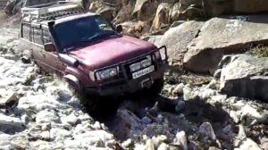 offroad-tour. toyota land cruiser 80. Алтай. Урочище щеки 10.04.2011