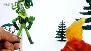 Diamondhead Power Tank & Heatblast Rocket Flyer, Defeat Giant Gorillas~! - ToyMart TV