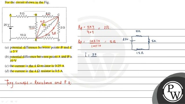 For the circuit shown in the Fig. 3(CF).39
(a) potential difference between points \( B \) and \... смотреть онлайн