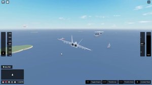 Attempting a cobra landing in Roblox Aircraft Carrier