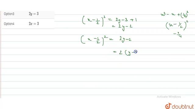 The  equation  of  directrix  is to  the  parabola  ` 4x ^ 2  - 4x  - 2y  +  3 =  0 `   will  be смотреть онлайн