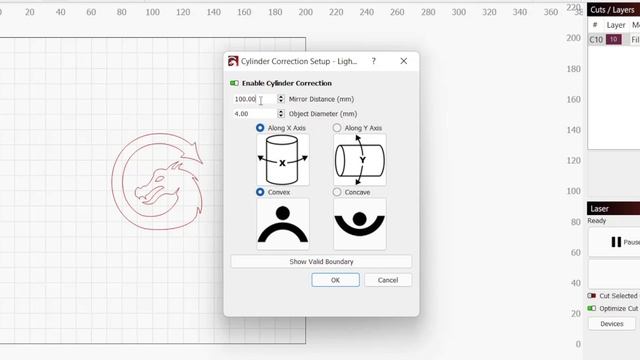 Cylinder Correction in LightBurn - No Rotary Required! смотреть онлайн