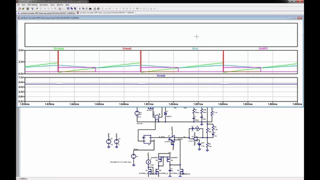 LTSpice Buck Converter Real Components Sim & Pulse Load Transient, Closed Feedback Loop, Part 2 of смотреть онлайн