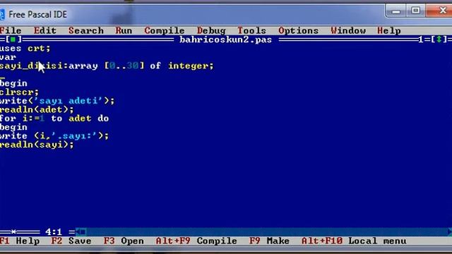 Turbo Pascal - Pozitif toplam смотреть онлайн