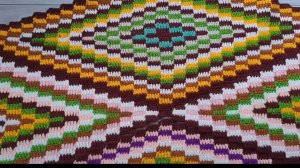 Вяжу коврик из остатков, не могу остановиться ! 2 часть