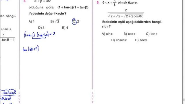 Ekstremum trigonometri sayfa 193 ileri seviye смотреть онлайн