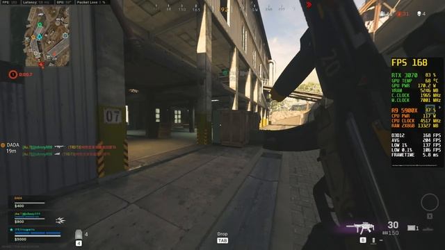 Warzone Season 1 - RTX 3070 + Ryzen 9 5900X 1080p Low Settings