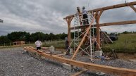 Timber Framed Barn Part 14 Raising Begins