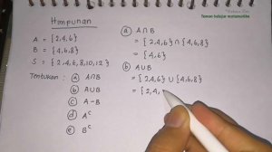 Irisan, Gabungan, Selisih, dan Komplemen dari Dua Himpunan | Matematika SMP