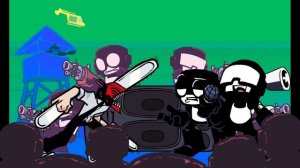 Friday Night Funkin - StreetStyle - chainsaw man vs Tankman and Steve, Pico