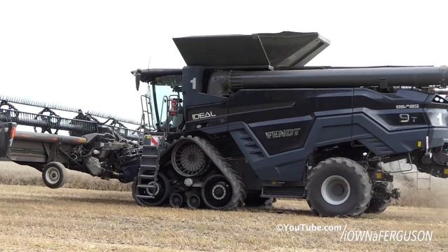 BIG HARVEST  3x Fendt Ideal 9T w 40ft. Macdon FD140 Draper Headers Harvesting  DK Agri