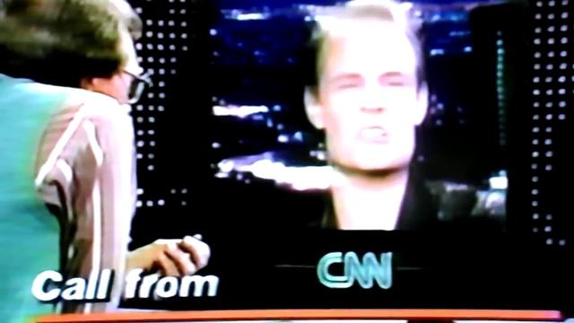 Larry King  Max HeadroomMatt Frewer Prank Call  Live on CNN 80s
