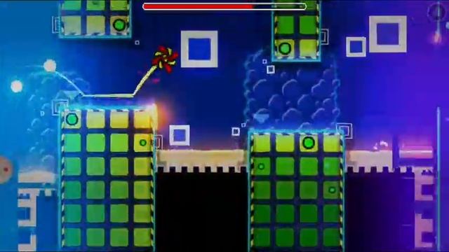 El nivel de geometry dash FF 100%harder