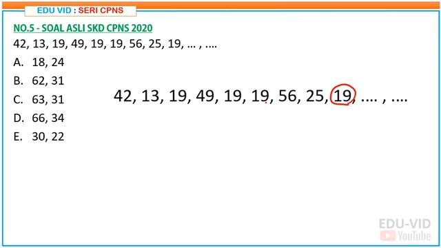 CPNS 2021 - Pembahasan Soal Asli CPNS 2019-2020 DERET BILANGAN [#10] смотреть онлайн