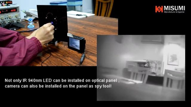 Optical panel with camera, spy camera, IR 940nm LED , ultra mini camera смотреть онлайн