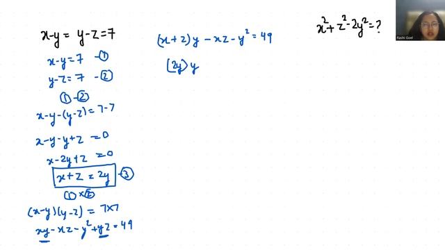 IF x-y=7 & y-z=7 Then x^2+z^2-2y^2=? | Learn the Best Method смотреть онлайн