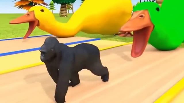 Lagu potong bebek angsa|bebek lucu | kucing lucu | beruang anjing dan orang utan смотреть онлайн