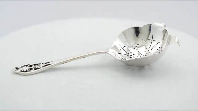 Sterling Silver Tea Strainer by Emile Viner - Vintage George VI (1942) - AC Silver (A8037) смотреть онлайн