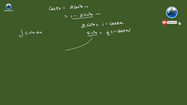 Integral Of Sin^2x in hindi by cos2x formula | by half angle trigonometric identity| class 12 смотреть онлайн