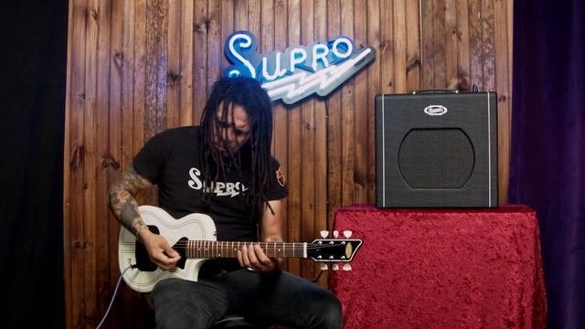 Eric McFadden Plays The Supro Ozark Guitar And Blues King 12 Tube Amp