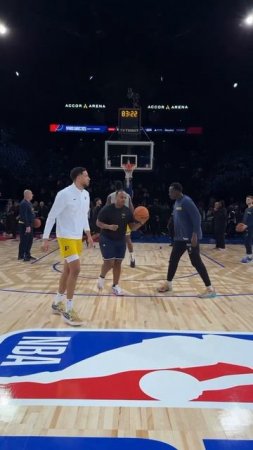 Tyrese Haliburton warming up for his second game of All-Access Paris