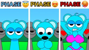 Все фазы Sky в новом pyramixed мод sprunki