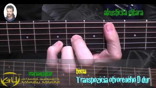Gitarová Univerzita - Akordy - Transpozícia otvoreného D dur смотреть онлайн