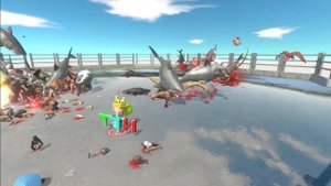 20 Mutant Megalodon VS All Units ►  Battle Royale  ► Animal revolt battle simulator
