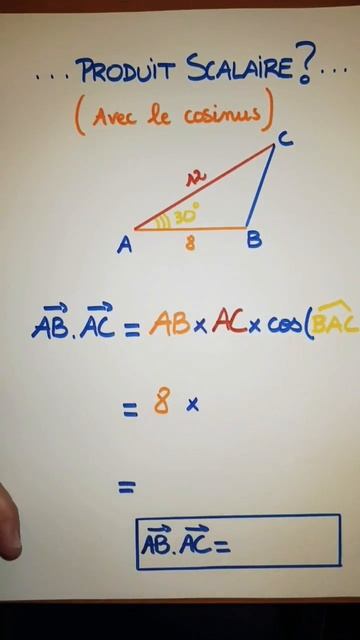 Produit scalaire et cosinus