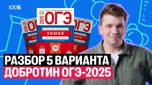 Решение 5-го варианта Добротина ОГЭ-2025 по химии | Вадим Едемский | 100Б