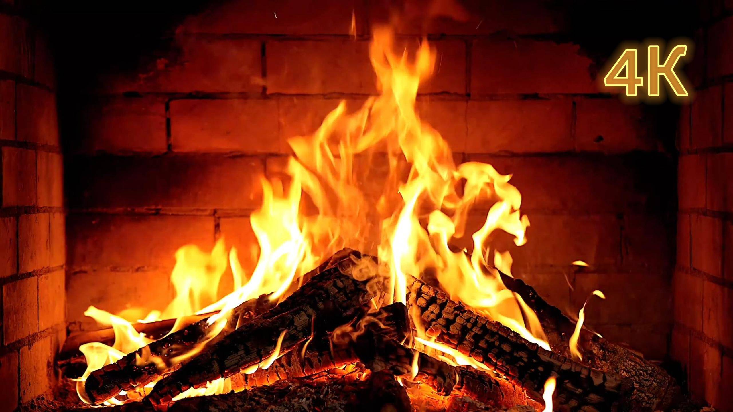 Камин 4К / Fireplace 4K / Звуки камина смотреть онлайн