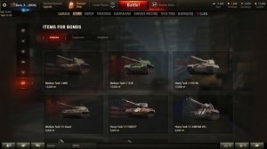 WoT Premium Tanks now Available by Bonds