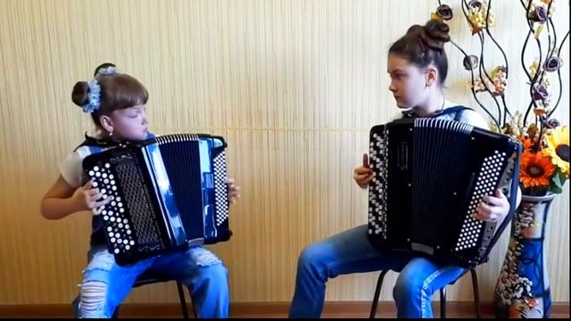 "ОСЕННИЙ ЛИСТОПАД" (C.Гapдeйчик ) "Башкирские звёздочки"  Анастасия Попова и Элина Хабирова