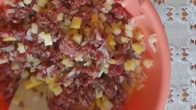 ☆ Пирог с мясом и картошкой , на сметанном тесте ☆ смотреть онлайн