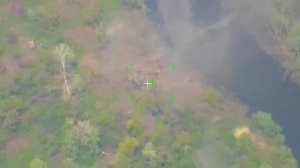 Кадры уничтожения украинской понтонной переправы через Северский Донец, май 2022