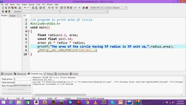 C Programming basics