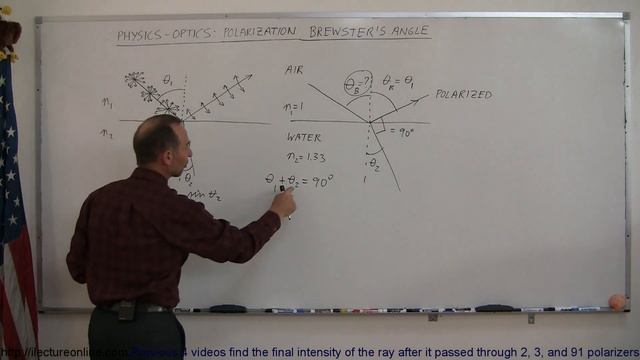 Physics 53 Polarization (5 of 5) Brewster's Angle смотреть онлайн