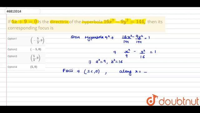 If ` 5x +9 =0 ` is the directtrix of the hyperbola `16x^(2) -9y^(2)=144 смотреть онлайн