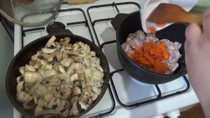 ТУШУ ИНДЕЙКУ С ГРИБАМИ В СМЕТАНЕ,тушеная индейка в сметане с шампиньонами,ВКУСНЫЙ РЕЦЕПТ