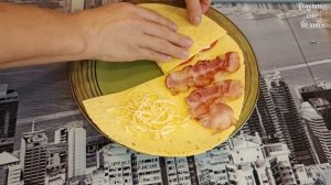 Готовить всего 5 минут Просто как 1 2 3 Тортилья с беконом Готовим дома Быстро Вкусно