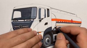 Painting Dongfeng Tianlong Tanker Truck Model Special Vehicle