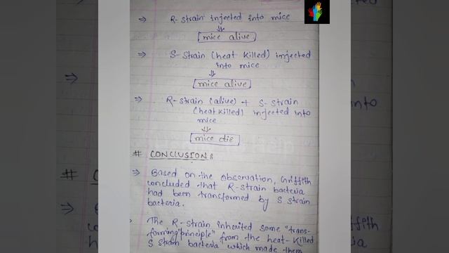 Griffith Experiment and Hershey-Chase Experiment part-1 || #eHTH || #short || #shortvideo || #viral