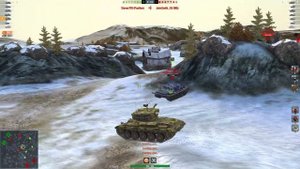 WoT Blitz T37 Winter Maloinovka Ice with 5 kill
