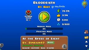 Как пройти Bloodbath за 2 клика в Geometry dash 2.2 - Баг геометри даш