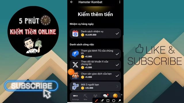 HAMSTER KOMBAT - Hướng dẫn khai thác,tăng tốc,liên kết sàn tự động,hót trend đào coin trên telegra