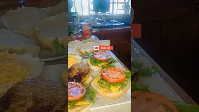 Jamaican Jerk Chicken  Burger🇯🇲 #Shorts